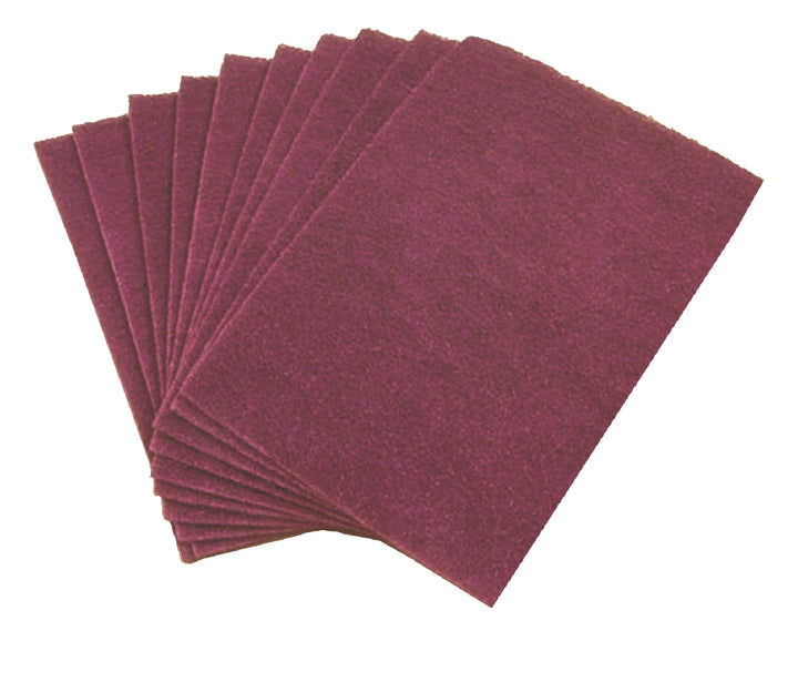 Image of SKILCRAFT® Scouring Pads, Medium Duty, 6" X 9" x 3/8", Maroon