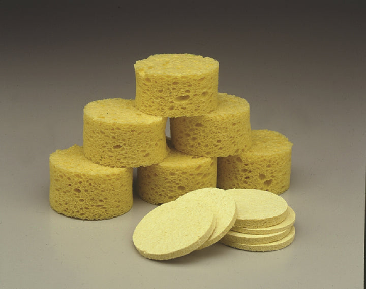 Cellulose Sponge, Circular, Compressed