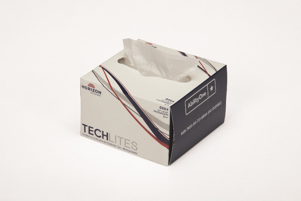 Image of TechLites Paper Towel, Light Duty Wiping, White, 4-1/2" x 8-1/4" - 280/Dispenser