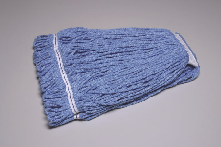 Image of SKILCRAFT® Cotton Wet Mop Head, 22 oz - 40" Yarn Length, Blue
