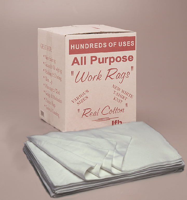Image of SKILCRAFT® Work Rags, Cotton, White