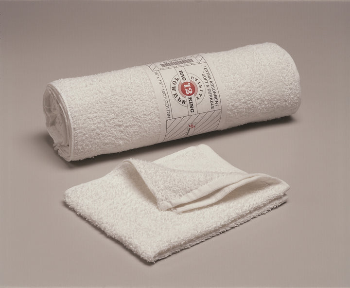 Image of SKILCRAFT® Terry Shop Towels, Machinery Wiping, White, 16" x 19"
