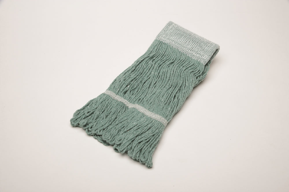 Image of SKILCRAFT® Inhibitor™ Inhibitor Anti-Microbial Looped-End Wet Mop Head, 16 oz, Green