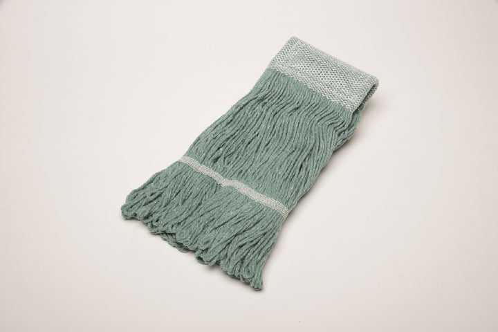 Image of SKILCRAFT® Inhibitor™ Inhibitor Anti-Microbial Looped-End Wet Mop Head, 16 oz, Green