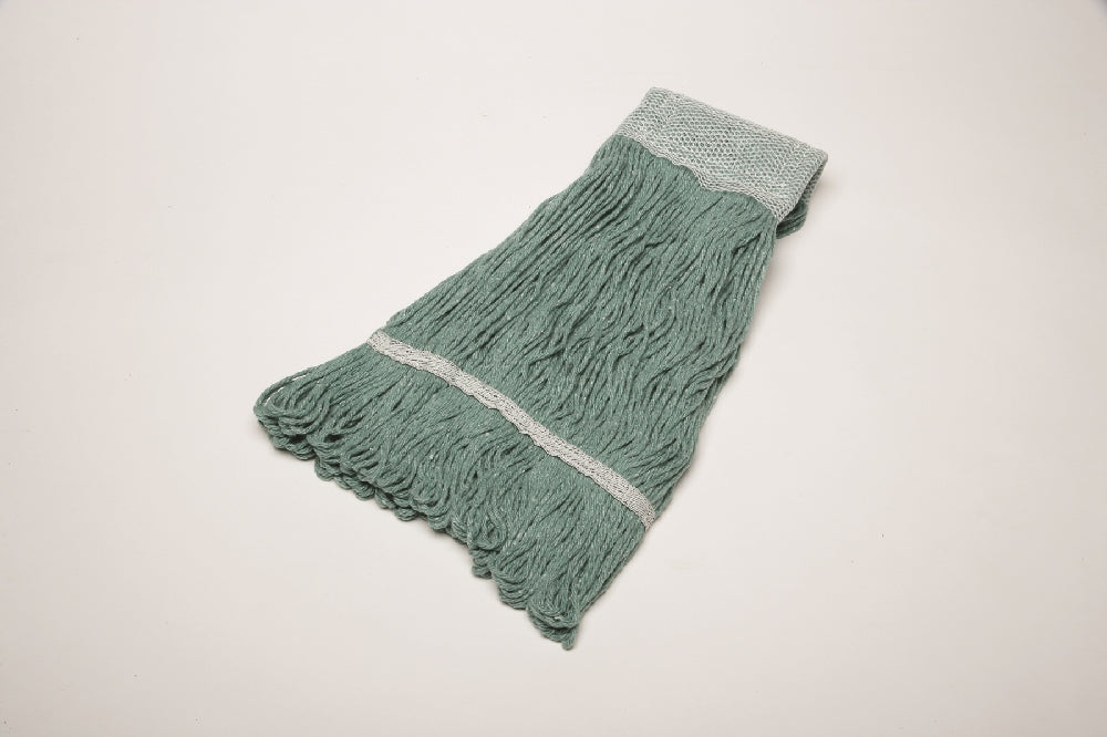 Image of SKILCRAFT® Inhibitor™ Inhibitor Anti-Microbial Looped-End Wet Mop Head, 20 oz, Green