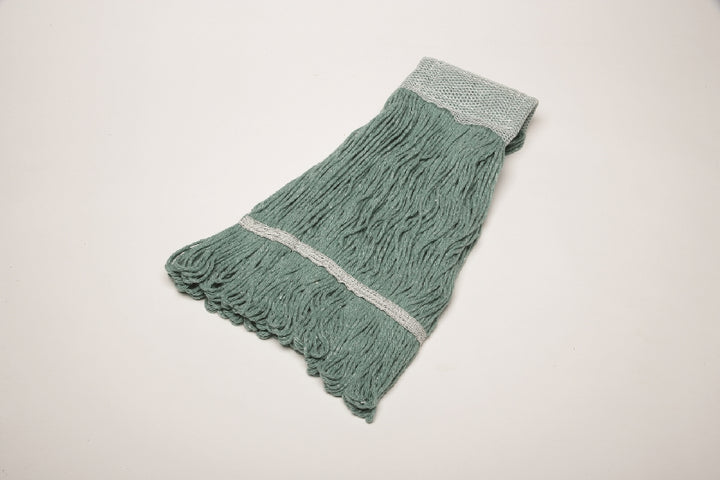 Image of SKILCRAFT® Inhibitor™ Inhibitor Anti-Microbial Looped-End Wet Mop Head, 20 oz, Green