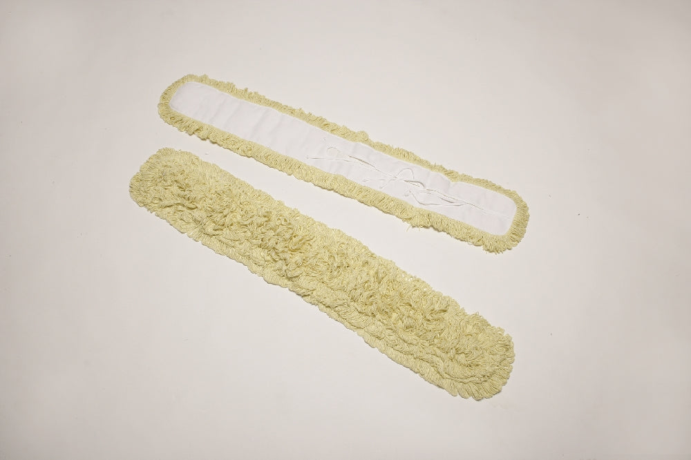 Image of SKILCRAFT® Inhibitor™ Inhibitor Anti-Microbial Dust Mop Head, Fits 5" x 48" Frame, Yellow