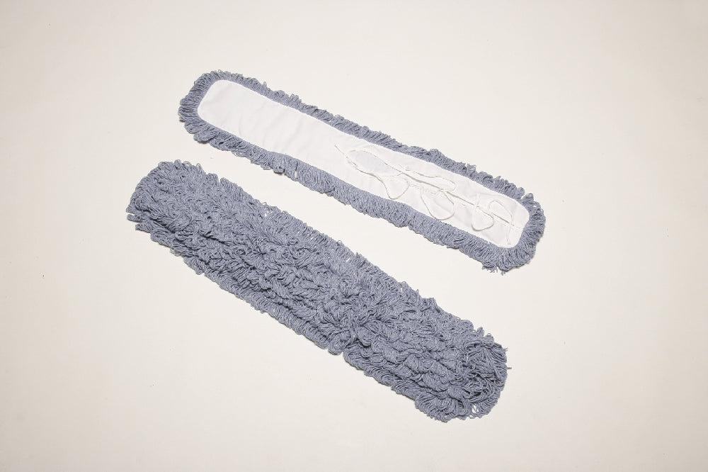 Image of SKILCRAFT® Inhibitor™ Inhibitor Anti-Microbial Dust Mop Head, Fits 5" x 36" Frame, Blue