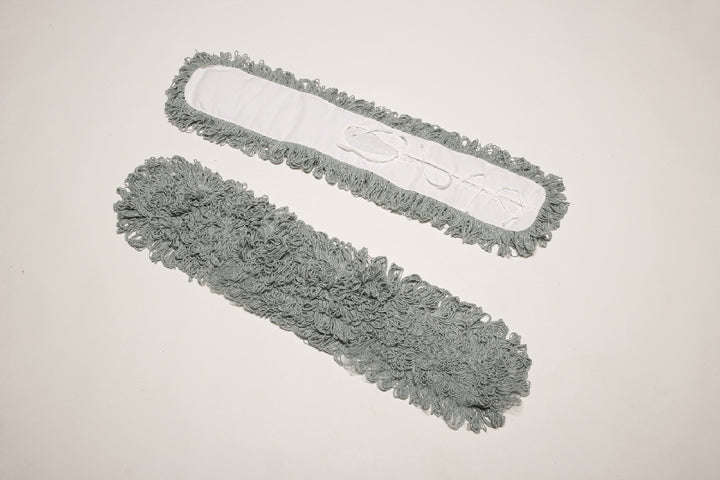 Image of SKILCRAFT® Inhibitor™ Inhibitor Anti-Microbial Dust Mop Head, Fits 5" x 36" Frame, Green