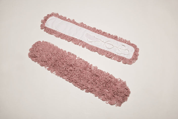 Image of SKILCRAFT® Inhibitor™ Inhibitor Anti-Microbial Dust Mop Head, Fits 5" x 36" Frame, Red, 1 Each