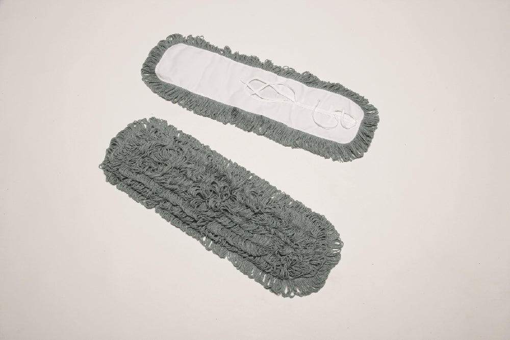 Image of SKILCRAFT® Inhibitor™ Inhibitor Anti-Microbial Dust Mop Head, Fits 5" x 24" Frame, Green, 1 Each