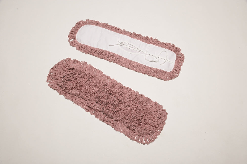 Image of SKILCRAFT® Inhibitor™ Inhibitor Anti-Microbial Dust Mop Head, Fits 5" x 24" Frame, Red, 1 Each