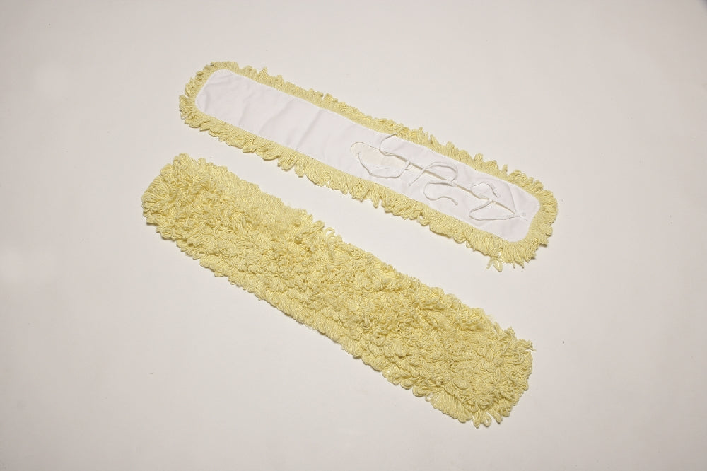 Image of SKILCRAFT® Inhibitor™ Inhibitor Anti-Microbial Dust Mop Head, Fits 5" x 36" Frame, Yellow, 1 Each