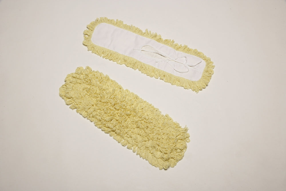 Image of SKILCRAFT® Inhibitor™ Inhibitor Anti-Microbial Dust Mop Head, Fits 5" x 24" Frame, Yellow, 1 Each
