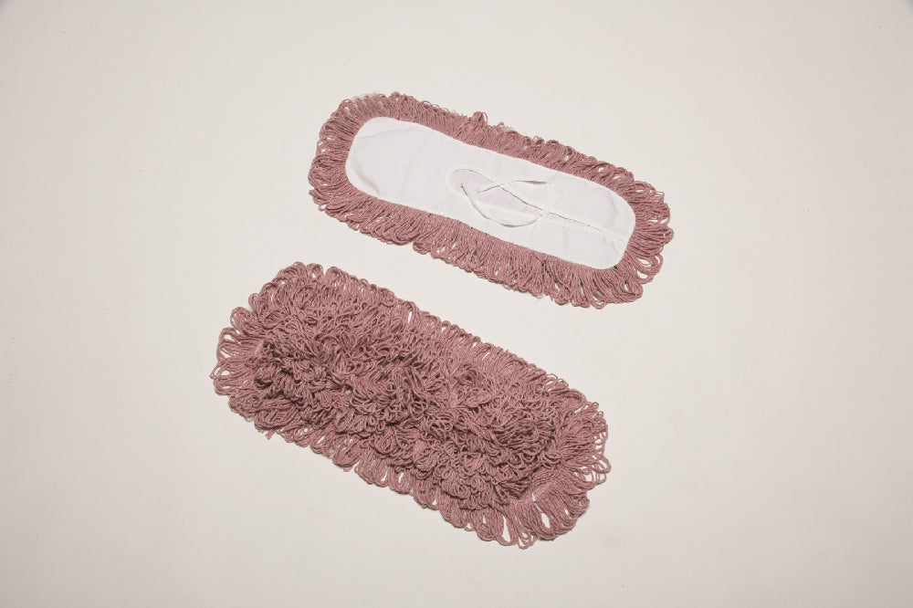 Image of SKILCRAFT® Inhibitor™ Inhibitor Anti-Microbial Dust Mop Head, Fits 5" x 18" Frame, Red, 1 Each