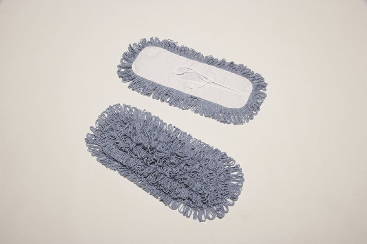 Image of SKILCRAFT® Inhibitor™ Inhibitor Anti-Microbial Dust Mop Head, Fits 5" x 18" Frame, Blue, 1 Each