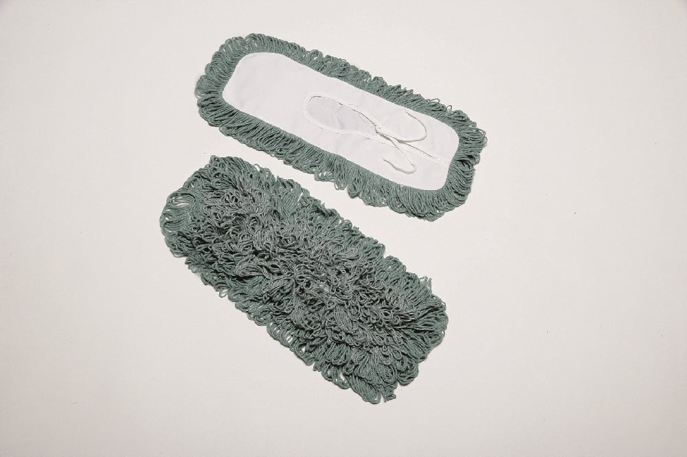 Image of SKILCRAFT® Inhibitor™ Inhibitor Anti-Microbial Dust Mop Head, Fits 5" x 18" Frame, Green
