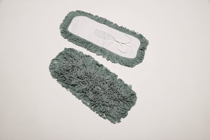 Image of SKILCRAFT® Inhibitor™ Inhibitor Anti-Microbial Dust Mop Head, Fits 5" x 18" Frame, Green