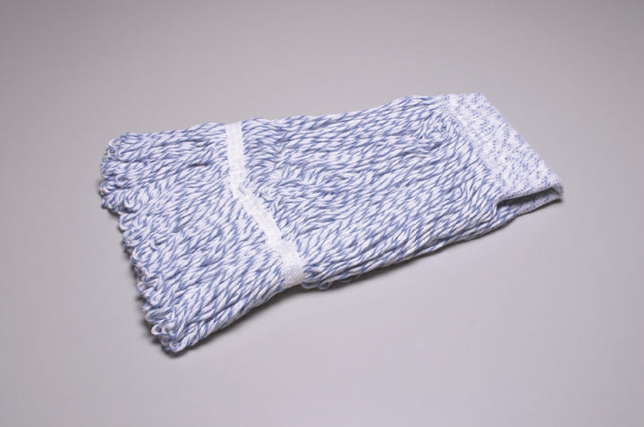 Image of SKILCRAFT® Blue and White Looped End Finishing Mop Head, Medium, 1 Each