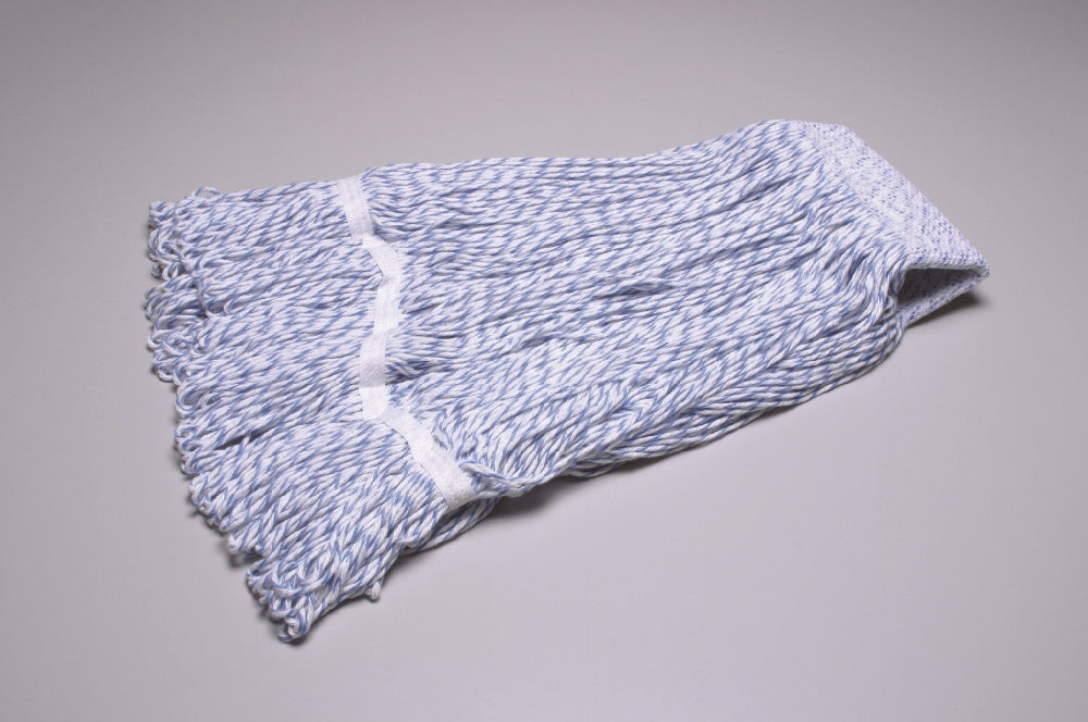 Image of SKILCRAFT® Blue and White Looped End Finishing Mop Head, Large, 1 Each