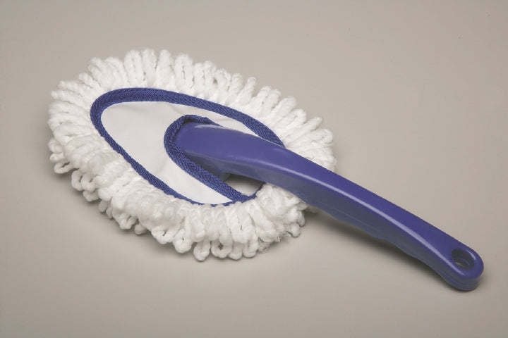 Image of SKILCRAFT® Mini Microfiber Duster, Blue Handle, 5" x 7", Case of 12