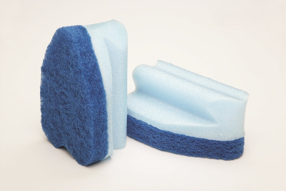 Image of SKILCRAFT® Non-Abrasive Tub and Shower Scrubber, Non-Scratch, Light Blue