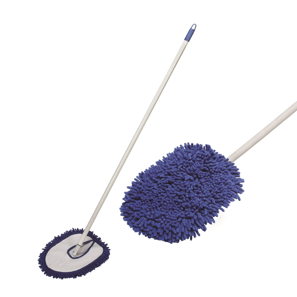Image of SKILCRAFT® Microfiber Dust Mop w/Handle, Blue, 13" x 10"