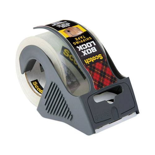 Image of Scotch® 195 Box Lock Shipping Packaging Tape With Dispenser, 1.5" Core, 1.88" X 22.2 Yds, Clear