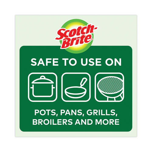 Image of Scotch-BriteÂ® Metal Scrubbing Pads, 2.25 X 2.75, Silver, 3/pack, 8 Packs/carton