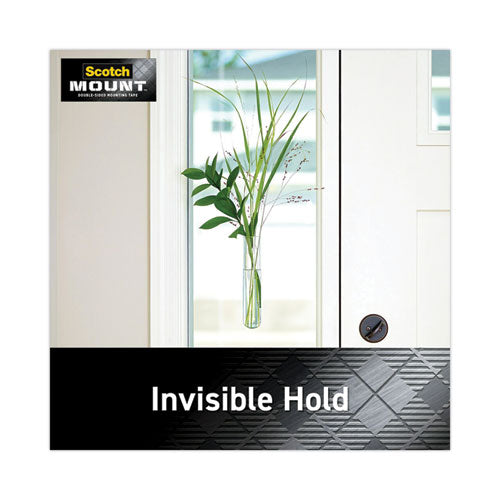 Image of Scotch® 410H Permanent Clear Mounting Tape, Holds Up to 15 lb, 1" x 60", Clear