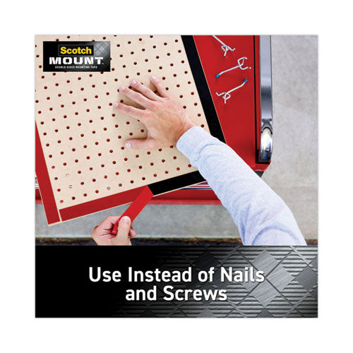 Image of Scotch® 414H Extreme Mounting Tape, Permanent, Holds Up to 30 lb, 1" x 60", Black