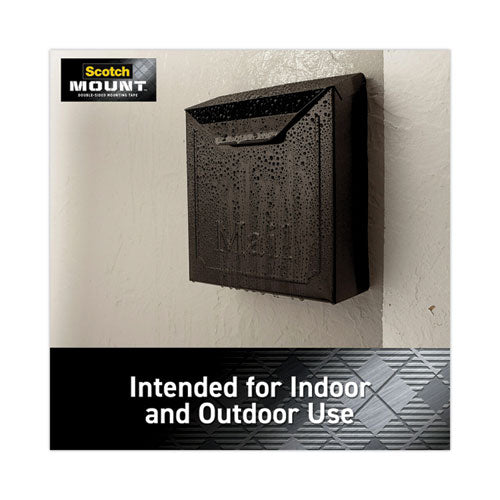 Image of Scotch® 414H Extreme Mounting Tape, Permanent, Holds Up to 30 lb, 1" x 60", Black