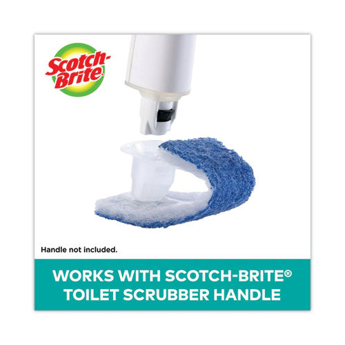 Image of Scotch-Brite® 558-RF-4 Disposable Toilet Scrubber Refill, Blue/white, 10/pack