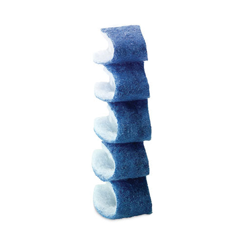 Image of Scotch-Brite® 558-RF-4 Disposable Toilet Scrubber Refill, Blue/white, 10/pack