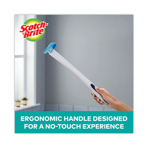 Image of Scotch-Brite® 558-SK-4NP Toilet Scrubber Starter Kit, 1 Handle And 5 Scrubbers, White/Blue