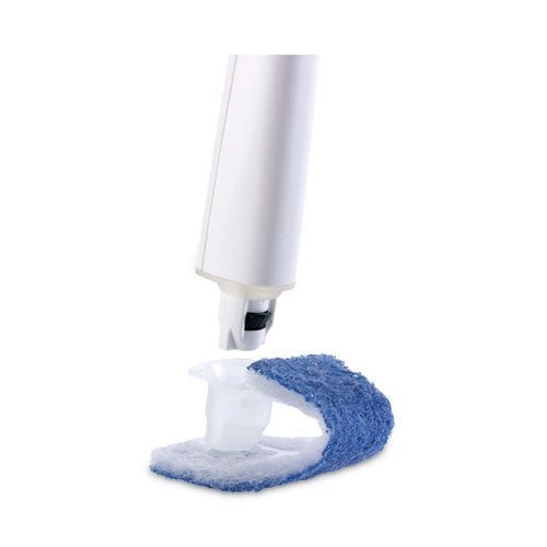 Image of Scotch-Brite® 558-SK-4NP Toilet Scrubber Starter Kit, 1 Handle And 5 Scrubbers, White/Blue