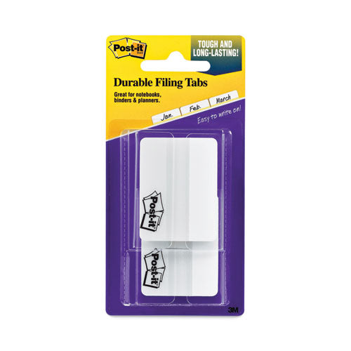Image of Post-it® Tabs 686F-50WH Lined Tabs, 1/5-Cut, White, 2" Wide, 50/Pack