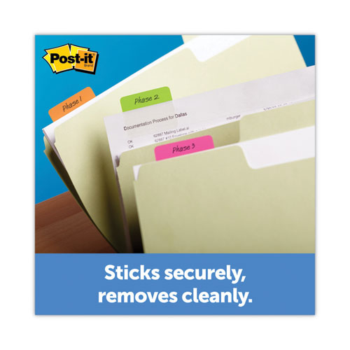 Image of Post-it® Tabs 686F-50WH Lined Tabs, 1/5-Cut, White, 2" Wide, 50/Pack