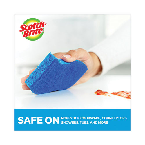 Image of Scotch-Brite® 529-5 Non-Scratch Multi-Purpose Scrub Sponge, 4.4 X 2.6, 0.8" Thick, Blue, 9/pack