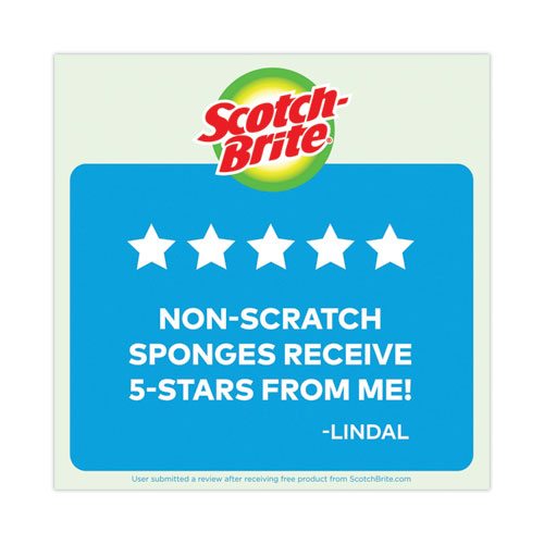 Image of Scotch-Brite® 529-5 Non-Scratch Multi-Purpose Scrub Sponge, 4.4 X 2.6, 0.8" Thick, Blue, 9/pack