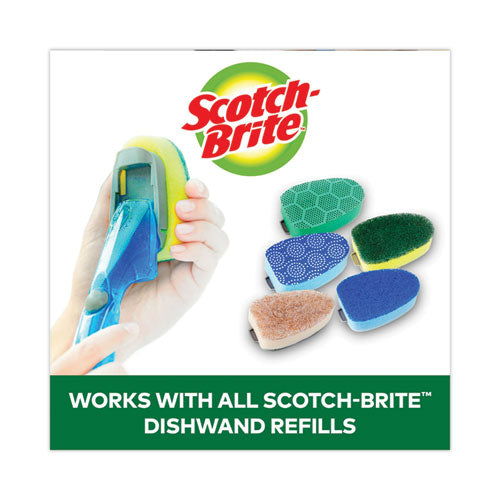 Image of Scotch-Brite® 650-12-RRP Soap-Dispensing Dishwand, 2.5 X 9.5, Yellow/green