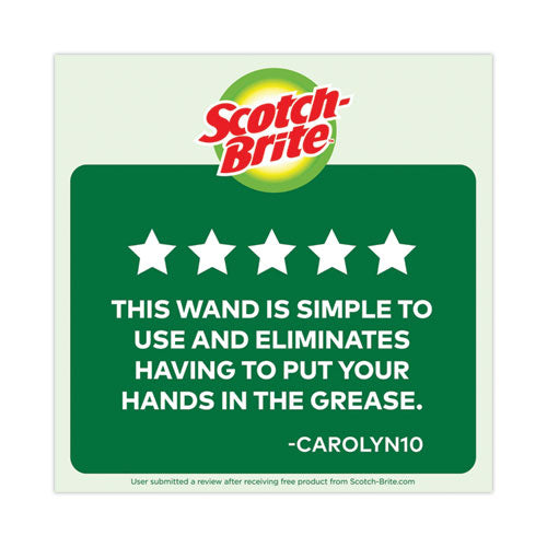 Image of Scotch-Brite® 650-12-RRP Soap-Dispensing Dishwand, 2.5 X 9.5, Yellow/green