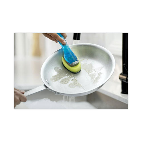 Image of Scotch-Brite® 650-12-RRP Soap-Dispensing Dishwand, 2.5 X 9.5, Yellow/green