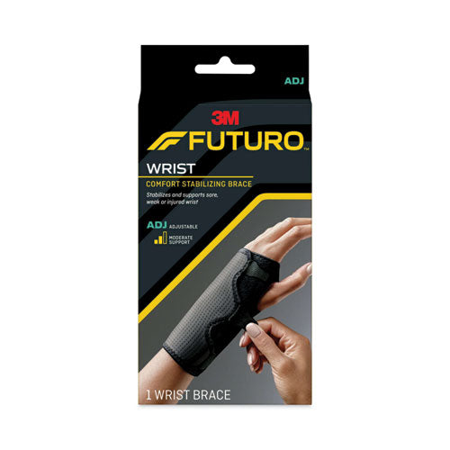 Image of FUTURO 10770ENR Adjustable Reversible Splint Wrist Brace, Fits Wrists 5.5" to 8.5", Black