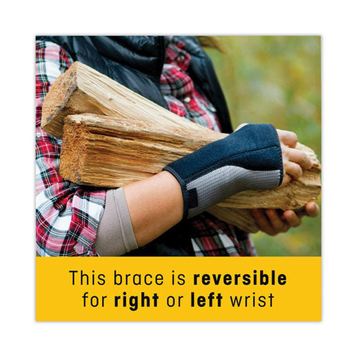 Image of FUTURO 10770ENR Adjustable Reversible Splint Wrist Brace, Fits Wrists 5.5" to 8.5", Black