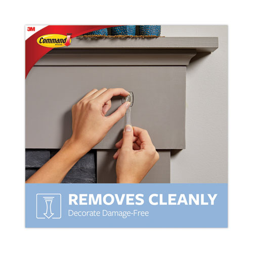 Image of Command 17006CLR-18ES Mini Clear Hooks, Plastic, Supports 0.5 lb, 18/Pack