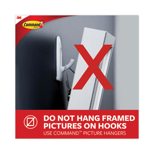 Image of Command 17006CLR-ES Mini Clear Hooks, Plastic, Supports 0.5 lb, 6/Pack