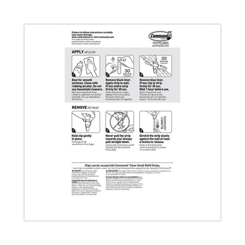 Image of Command 17017CLR Cord Clip, Round, With Adhesive, 0.75"w, Clear, 4/pack
