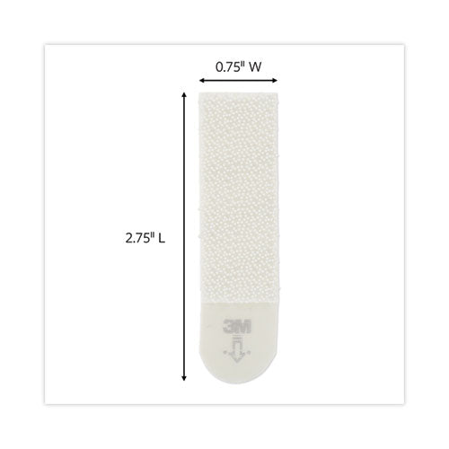 Image of Command 17201-S132NA Damage-Free Hanging Picture Hanging Strip Pairs, Holds Up to 2.5 lb, Medium: 0.75" x 2.75", White, 132/Pack