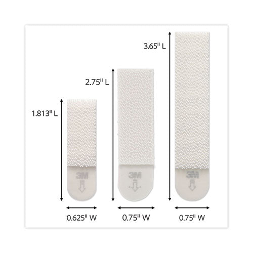 Image of Command Picture Hanging Strips Big Pack, Removable, (4) Small, (6) Medium, (8) Large, White, 18 Pairs/pack